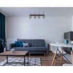 Plafoniera Spot metalic negru-crom, metal gri mat, LxLxA: 560x100x120mm, excl. 4x GU10 35W 230V - imagine 2