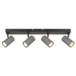 Plafoniera Spot metalic negru-crom, metal gri mat, LxLxA: 560x100x120mm, excl. 4x GU10 35W 230V - imagine 4