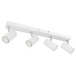 Spot metal alb, metal alb, metal cromat, Lxlxh: 560x60x120mm, excl 4x GU10 35W 230V - imagine 3