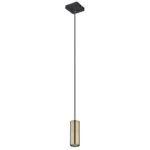 Suspensie metalica negru mat, metal, cablu PVC negru, LxLxA: 90x90x1200mm,excl 1x GU10 35W 230V - imagine 3