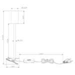 Spor cu clemă metal negru mat, plastic negru, metal negru mat, cablu PVC negru, comutator basculant pe cablu, flexo, LxLxH: 290x100x415mm, lungime cablu 1500mm,excl 1x GU10 25W 230V - imagine 4