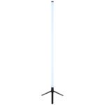 Lampă de podea plastic negru mat, plastic opal, cablu PVC negru, dimmabilă, schimbător de culori RGB, efect curcubeu RGB, aplicație, excl. adaptor, USB-A 2.0 - USB-C, telecomandă, bat. inclusă 1x CR2032, H: 1130mm, cablu 1500mm, incl. LED RGB 7W 5V