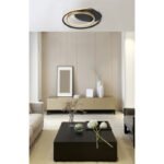 Plafoniera metal negru / auriu, acril alb , funcție cu memorie, lumină de veghe, dimabil, telecomandă, culori fixabile, LxLxH: 485x465x61, incl. 1xLED 36W 230V, sursă 3600lm, ieșire 900lm, CCT 3.000-6.000 - imagine 3