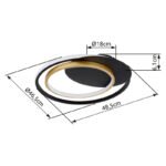 Plafoniera metal negru / auriu, acril alb , funcție cu memorie, lumină de veghe, dimabil, telecomandă, culori fixabile, LxLxH: 485x465x61, incl. 1xLED 36W 230V, sursă 3600lm, ieșire 900lm, CCT 3.000-6.000 - imagine 6