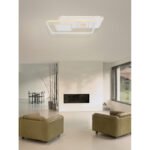 Plafoniera metal alb, acril alb, funcție cu memorie, lumină de veghe, dimabilă, telecomandă, culorile pot fi fixate, LxLxH: 440x650x60, incl. 1xLED 55W 230V, sursă 5000lm, ieșire 3600lm, CCT 3.000-6.000 - imagine 2