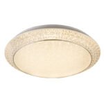 Plafoniera,metal alb,  cristale acrilice , plastic mat CCT (3000-4000-6000K) comutabil, dimabil, culori fixabile, telecomanda D: 510, H :. 120, inclusiv 1xLED 40W 230V, 2090lm