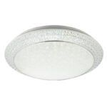 Plafoniera,metal alb,  cristale acrilice , plastic mat CCT (3000-4000-6000K) comutabil, dimabil, culori fixabile, telecomanda D: 510, H :. 120, inclusiv 1xLED 40W 230V, 2090lm - imagine 3