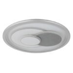 Plafonieră, metal alb mat, plastic argintiu, acril opal, inel cromat, mai multe niveluri prin comutator de perete, funcție de memorie, ø: 480mm, H: 57mm, incl. LED 36W 230V, sursă 4275lm, ieșire 1975lm, CCT 3000/4000/6500K - imagine 3