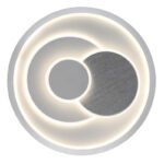 Plafonieră, metal alb mat, plastic argintiu, acril opal, inel cromat, mai multe niveluri prin comutator de perete, funcție de memorie, ø: 480mm, H: 57mm, incl. LED 36W 230V, sursă 4275lm, ieșire 1975lm, CCT 3000/4000/6500K - imagine 4
