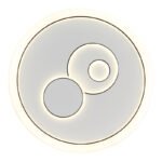 Plafonieră metal alb mat, plastic alb, acril opal, plastic negru, mai multe niveluri prin comutator de perete, culorile pot fi fixate, funcție de memorie, ø: 490mm, H: 70mm, incl. LED 36W 230V, sursă 4090lm, ieșire 2686lm, CCT 3000/4000/6500K - imagine 4