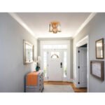 Plafonieră metalică aspect lemn, cristale K5 culoare fum, ø: 350mm, H: 250mm, excl. 3x E27 60W 230V - imagine 2
