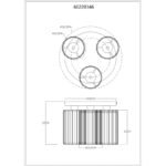 Plafonieră metalică aspect lemn, cristale K5 culoare fum, ø: 350mm, H: 250mm, excl. 3x E27 60W 230V - imagine 5
