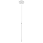 Suspensie metal alb mat, metal alb mat, acril satinat, transparent, cablu PVC alb, ø: 120mm, H: 1200mm, excl. 1x G9 LED 4W 230V - imagine 2