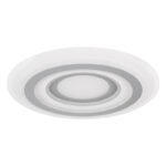 Plafoniera metal alb, acril antracit, lumină de noapte, funcție memorie, dimabil, telecomandă, culori fixabile, D: 500, H: 70, incl.1xLED 46W 230V, sursă 4380lm, ieșire 3200lm, CCT 3.000-6.000 - imagine 3