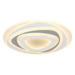 Plafoniera metal alb, acril, lumină de noapte, funcție memorie, dimabil, telecomandă, culori fixabile, D: 500, H: 60, incl.1xLED 46W 230V, sursă 4380lm, ieșire 3200lm, CCT 3.000-6.000