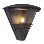 Aplica de exterior din aluminiu antracit deschis plastic transparent, IP44, LxH: 270x250, AL: 165, excl  1xE27 60W 230V
