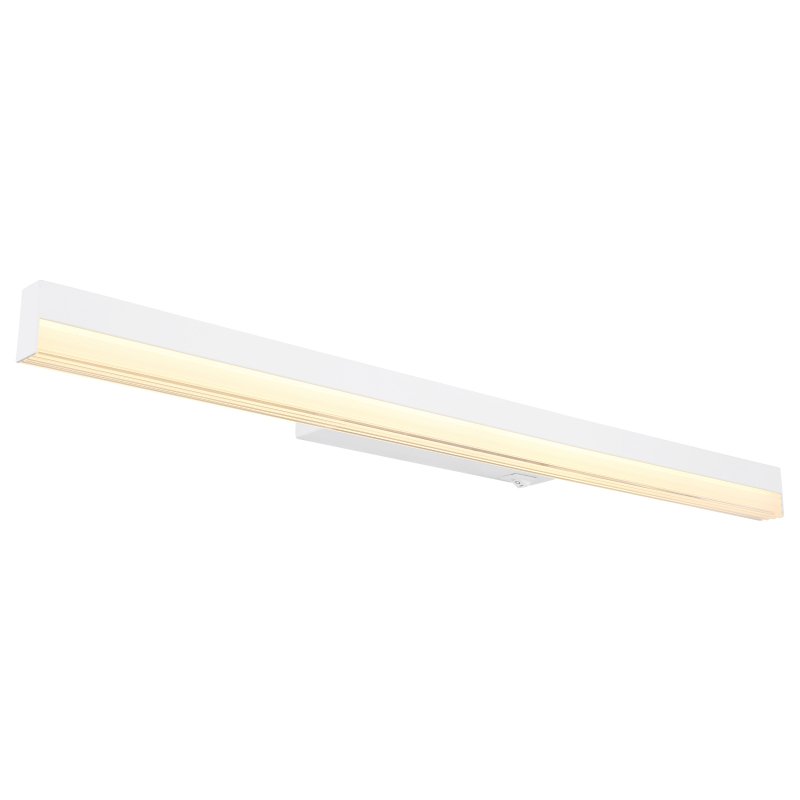 sallo-41926w-g28614 Aplică metal/aliminiu alb mat, acrilic opal, întrerupător basculant pe articol, întrerupător în trepte, funcții suplimentare: 3000K sau 6000K comutabile, LxA: 600x40mm, AL: 60mm, incl. LED 12W 230V, sursă 1400lm, ieșire 700lm, CCT 3000/6000K - imagine 1