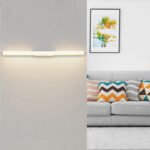 Aplică metal/aluminiu alb mat, acrilic opal, întrerupător basculant pe articol, întrerupător în trepte, funcții suplimentare: 3000K sau 6000K comutabile, LxA: 800x40mm, AL: 65mm, incl. LED 18W 230V, sursă 2200lm, ieșire 1300lm, CCT 3000/6000K - imagine 2