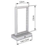 Lampă de masă aluminiu mat, acrilic transparent, reglabilă, variator tactil, variator tactil continuu, USB-A 2.0 - USB-C, baterie inclusă CR18650 1800mAh 3.7V, LxlxH : 140x75x230mm, LED 3W 230V, sursa 300lm, iesire 120lm, CCT 2700/6500/4000K - imagine 6