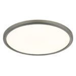 Plafonieră din plastic nichel mat/satinat/alb, alb, mai multe niveluri prin comutatorul de perete, iluminare din spate,memorie,IP44, 3 niveluri prin comutatorul de perete (100-50-10%), ø:294mm I:25mm, LED 18W 230V, 2100lm Sursă, 1600lm Ieșire, 3000K