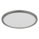 Plafonieră din plastic nichel mat/satinat/alb, alb, mai multe niveluri prin comutatorul de perete, iluminare din spate,memorie,IP44, 3 niveluri prin comutatorul de perete (100-50-10%), ø:294mm I:25mm, LED 18W 230V, 2100lm Sursă, 1600lm Ieșire, 3000K - imagine 4