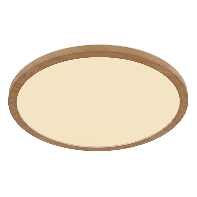 sapana-41562-18ww-g28299 Plafonieră din plastic cu aspect de lemn, plastic satinat/alb,mai multe niveluri prin intermediul comutatorului de perete,memorie,IP44,3 niveluri prin intermediul comutatorului de perete (100-50-10%), ø:294mm I:25mm, LED 18W 230V 1600lm Ieșire 3000K - imagine 1