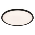 Plafoniera, plastic negru, plastic satinat, plastic alb, iluminare din spate, 3 niveluri de iluminare cu intrerupator de perete (100 - 50 - 10%), functie de memorie, IP44, Ø 420, H: 25, inclusiv 1xLED 24W 230V, sursa 2700lm, 2300lm ieșire, 3000K - imagine 5