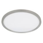 Plafonieră din plastic nichel mat, plastic satinat/alb, iluminare din spate, funcție de memorie, IP44, 3 niveluri prin intermediul comutatorului de perete (100-50-10%), ø: 420mm, I: 25mm, LED 24W 230V, 2700lm Sursă, 2300lm Ieșire, 3000K - imagine 3