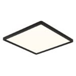Plafoniera,plastic negru,plastic satinat,plastic alb,iluminare din spate,3 niveluri de iluminare folosind un comutator de perete (100 - 50 - 10%), functie de memorie,IP44,LxLxH:295x295x25,incl.1xLED 18W 230V, sursa 2100lm,iesire 150lm ,3000K