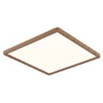Plafonieră cu optică din lemn de plastic, plastic satinat/alb, alb, funcție de memorie, IP44, 3 niveluri de lumină prin intermediul comutatorului de perete (100-50-10%), L x l x I: 294x294x25mm, LED 18W 230V, 2100lm Sursă, 1600lm Ieșire, 3000K