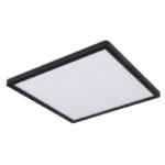Plafoniera plastic negru, plastic mat/alb,negru, iluminare din spate, 3 niveluri de iluminare folosind un comutator de perete (100-50-10%), funcție memorie, IP44, LxLxH: 420x420x25mm, inclusiv LED 24W 230V, sursă 2700lm, ieșire 2300lm, 3000K - imagine 4