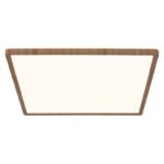 Plafonieră cu optică din lemn de plastic, plastic satinat/alb, alb, funcție de memorie, IP44, 3 niveluri de lumină prin intermediul comutatorului de perete (100-50-10%), L x l x I: 420x420x25mm, incl. LED 24W 230V, 2700lm Sursă, 2300lm Ieșire, 3000K - imagine 4