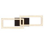 Plafonieră metal negru mat, plastic negru mat, plastic cristale transparente, mobilă, LxLxH: 615x195x93mm, inclusiv LED 20W 230V, sursă 2500lm, ieșire 1480lm, 3000K - imagine 5