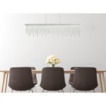 Suspensie crom, cristale K5, 3 trepte 3000-4500-6000K, dimabil, telecomanda, culori fixabile LxlxH: 900x110x1500, inclusiv 1xLED 24W 38,4V, 1700lm. - imagine 2