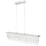 Suspensie crom, cristale K5, 3 trepte 3000-4500-6000K, dimabil, telecomanda, culori fixabile LxlxH: 900x110x1500, inclusiv 1xLED 24W 38,4V, 1700lm. - imagine 4