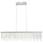 Suspensie crom, cristale K5, 3 trepte 3000-4500-6000K, dimabil, telecomanda, culori fixabile LxlxH: 900x110x1500, inclusiv 1xLED 24W 38,4V, 1700lm. - imagine 5