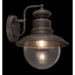 Aplica de exterior din oțel inoxidabil, sticlă transparentă, în jos, IP44, LxH: 215x270, AL: 247, excl  1xE27 60W 230V - imagine 3