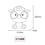 Lampă de masă plastic albastru mat, plastic alb mat, touch on/off, touch dimmer, excl. adaptor, USB-A 2.0/USB-C, durată de iluminare aprox. 10 ore, se aprinde în timpul încărcării, 210x150x220mm,  incl. LED 1W 230V, sursă 48lm, ieșire 32lm, 3000K - imagine 6