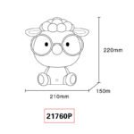 Lampă de masă plastic roz mat, plastic alb mat, touch on/off, touch dimmer, excl. adaptor, USB-A 2.0/USB-C, durată de iluminare aprox. 10 ore, se aprinde în timpul încărcării, LxLxH: 210x150x220mm,  incl. LED 1W 230V, sursă 48lm, ieșire 32lm, 3000K - imagine 6