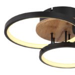 Plafonieră Sid, Negru mat, LED 30W 3000K, L400xH105mm, Globo - imagine 5