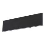 Aplica de perete aluminiu negru, acril alb, luminează în sus și în jos, intrerupator, LxH: 295x80, AL: 45, incl. 1xLED 12W 230V, sursă 1200lm, ieșire 380lm, 3000K - imagine 3