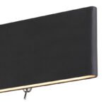 Aplica de perete aluminiu negru, acril alb, luminează în sus și în jos, intrerupator, LxH: 295x80, AL: 45, incl. 1xLED 12W 230V, sursă 1200lm, ieșire 380lm, 3000K - imagine 4