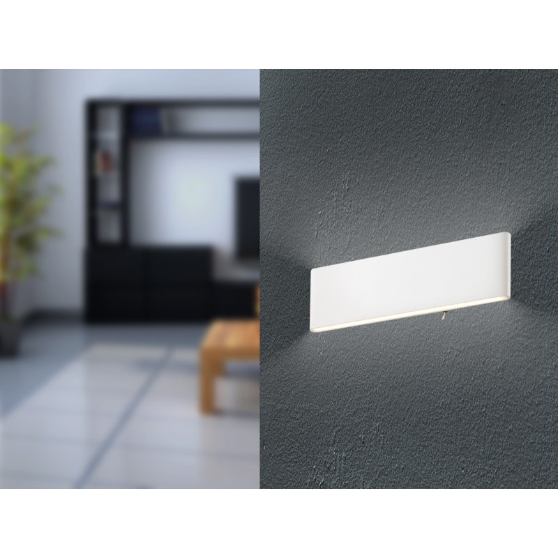 siegfried-41751-12w-g22595-3 Aplica de perete, aluminiu,alb acril, lumina sus și în jos, intrerupator, WxH: 295x80, AL: 45, inclusiv 1xLED 12W 230V, ieșire 600lm, 3000K. - imagine 1