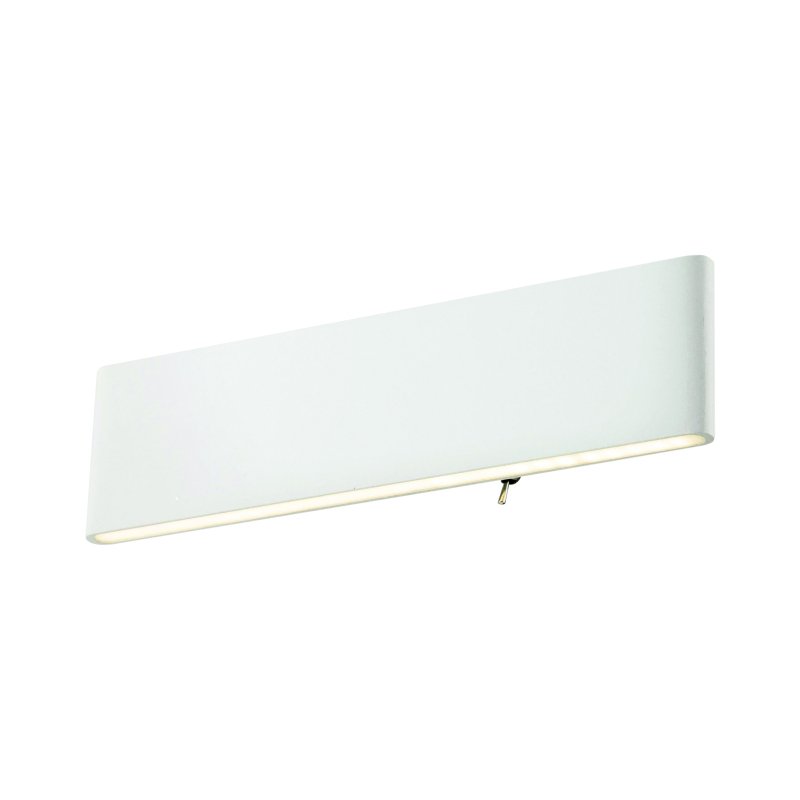 siegfried-41751-12w-g22595 Aplica de perete, aluminiu,alb acril, lumina sus și în jos, intrerupator, WxH: 295x80, AL: 45, inclusiv 1xLED 12W 230V, ieșire 600lm, 3000K. - imagine 1
