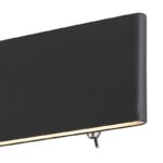 Aplica de perete aluminiu negru, acril alb, luminează în sus și în jos, intrerupator, LxH: 225x80, AL: 45, incl. 1xLED 8W 230V, sursă 850lm, ieșire 240lm, 3000K - imagine 4