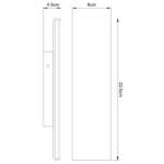 Aplica de perete aluminiu negru, acril alb, luminează în sus și în jos, intrerupator, LxH: 225x80, AL: 45, incl. 1xLED 8W 230V, sursă 850lm, ieșire 240lm, 3000K - imagine 5