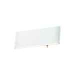 Aplica de perete, aluminiu,alb acril, lumina sus și în jos, intrerupator, WxH: 225x80, AL: 45, inclusiv 1xLED 8W 230V, ieșire 320lm, 3000K.