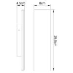 Aplica de perete metal lemn aspect maro, acril alb, luminează în sus și în jos, intrerupator, LxH: 295x80, AL: 45, incl. 1xLED 12W 230V, sursă 1400lm, ieșire 450lm, 3000K - imagine 6