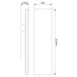 Aplica de perete metal lemn aspect maro, acril alb, luminează în sus și în jos, intrerupator, LxH: 225x80, AL: 45, incl. 1xLED 8W 230V, sursă 850lm, ieșire 240lm, 3000K - imagine 6
