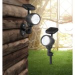 Corp iluminat solar, plastic negru, IP44, 1x Ni MH AAA 600mAh 1,2V, BxH:85x170, inkl. 3xLED 0,06W 3V, alb
